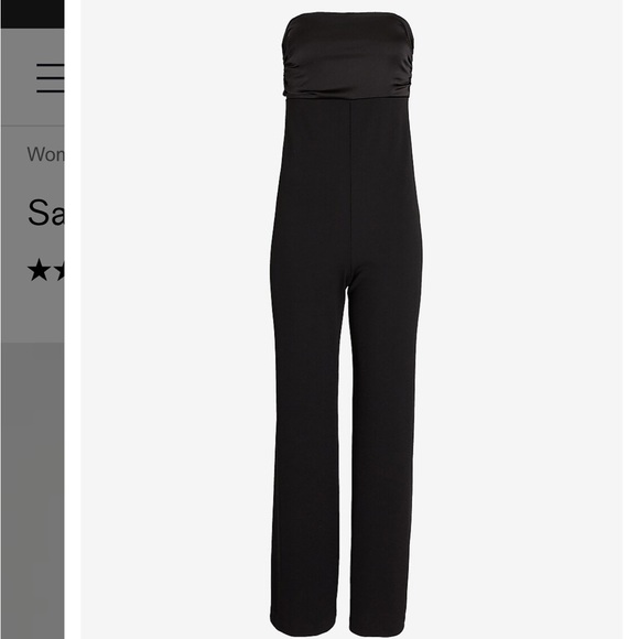 Express Satin Pieced Strapless Jumpsuit - Picture 2 of 3